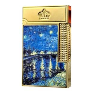 【祝融火具】calroies卡路侧滑气体打火机彩绘商务奢华男送礼收藏