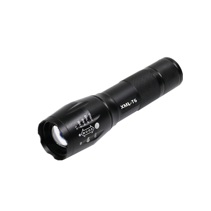包郵T6調(diào)焦18650電池戶外騎行照明裝備防水迷你LEDT6強光充電手電
