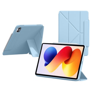 确动适用于redmipadpro保护套新款12.1英寸Y折液态硅胶红米Pad2Pro磁吸搭扣软壳小米redmi无笔槽旋转平板皮套