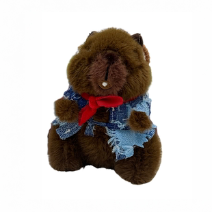 趣味流浪土拨鼠挂件玩偶要饭吃水豚鼠毛绒玩具儿童卡通小摆件礼物