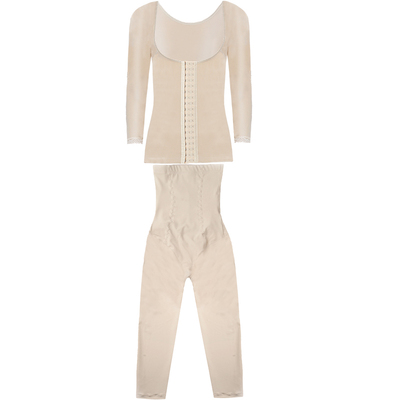 婷美雅无痕塑身衣女分体套装长袖