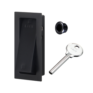 卫生间幽灵门锁带钥匙仓谷门移门锁扣外挂式锁口袋门推拉门锁木锁