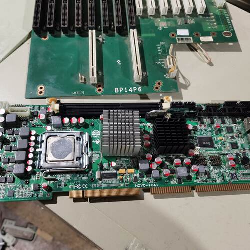 询原装华北NOVO-7G41双网口工控主板 G41主板