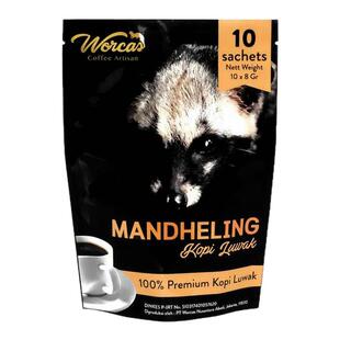 印尼进口WORCAS苏门答腊曼特宁巴厘岛野生猫屎咖啡独立包装正品