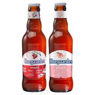 【福佳】国产福佳果味玫瑰水蜜桃果啤248ml*24瓶整箱特惠果味啤酒