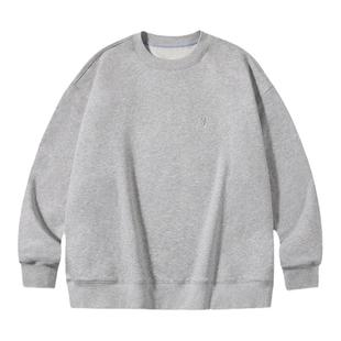 PSO Brand男装女装纯色针织圆领长袖卫衣女款小个子外套秋冬上衣