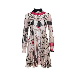 Red Valentino印花图案女士长袖连衣裙女春夏特卖XY