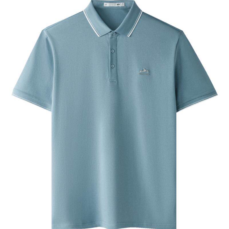 HLA/海澜之家山不在高短袖POLO衫26春夏新凉感吸湿排汗印花T恤男