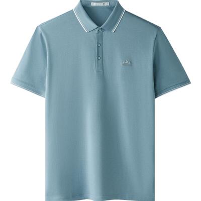 海澜之家凉感透气印花短袖POLO衫