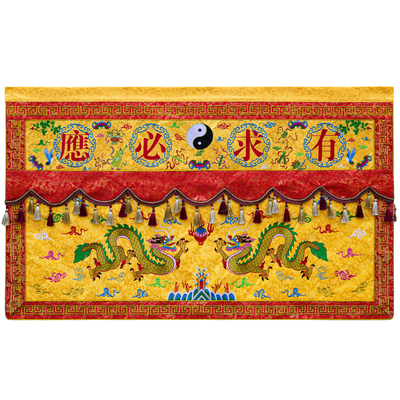 觉莲2025新款道堂双龙桌围