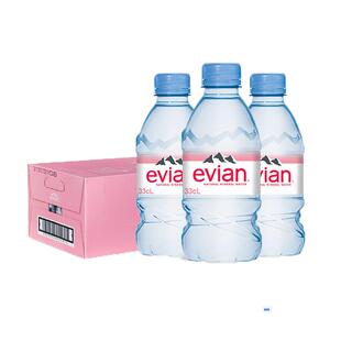 法国进口evian依云矿泉水330ml/500ml整箱小瓶天然碱性高端饮用水