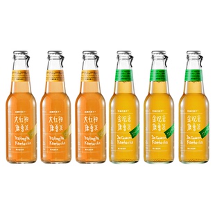 【88VIP】无聊的瓶子大红袍金观音康普茶6瓶益生菌发酵气泡茶饮料