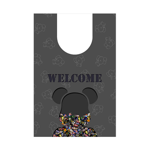 暴力熊浴室U型马桶地垫卫生间厕所门口速干吸水防滑坐便专用脚垫