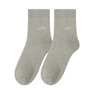 浪莎袜子男冬季抗菌防臭纯棉加绒加厚保暖中筒袜毛圈秋冬款长筒袜