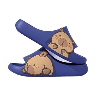 卡通卡皮巴拉儿童拖鞋男童2026夏季新款室内居家防滑厚底凉拖女孩