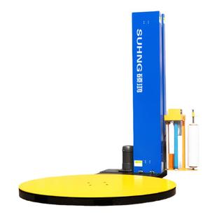 全自动缠绕膜打包机预拉伸包裹转盘围膜机器立式包装机托盘缠绕机