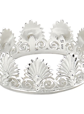 QuriouStone其石 哥特风格欧式栅栏贝壳纹戒指 925纯银开口可调节