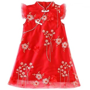 女童连衣裙夏装2025新款夏季儿童韩版洋气网红公主时尚旗袍裙子潮