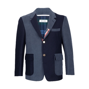 Thom Browne汤姆·布朗男经典拼色羊毛西服外套男士秋季推广