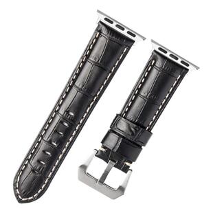 适用iwatch7表带苹果手表表带apple watchSeries 10代真皮手表带男女新款38/40/41/42/44/45mm鳄鱼纹针扣款