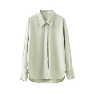 POPCHRIO欧可芮◆不易皱易打理宽松廓形衬衫百搭长袖衬衣上衣女春