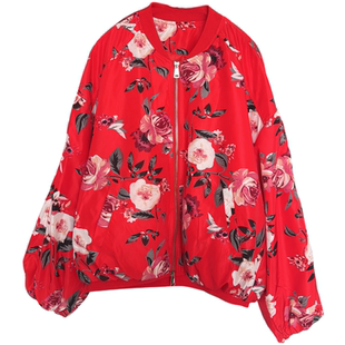 超火小众不撞款外套女款春宽松绝美漂亮2026年减龄大花洋气上衣潮