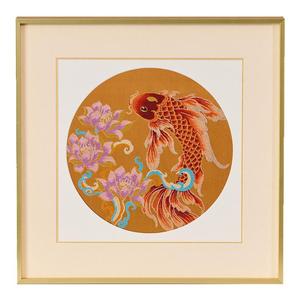 南京云锦研究所鸿运莲鲤装饰画