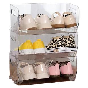 宝宝鞋架儿童专用透明塑料鞋盒简易家用小型鞋柜整理收纳置物架子