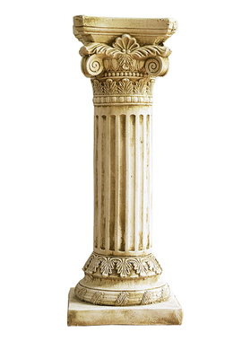 jk慕空间欧式复古做旧边几罗马柱