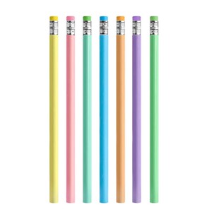 2b铅笔马卡龙色HB铅笔三角杆椴木原木大皮头儿童学生学习铅笔文具