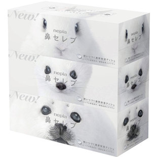 妮飘日本进口鼻贵族保湿乳霜纸婴儿鼻敏感鼻炎专用纸巾200抽6盒