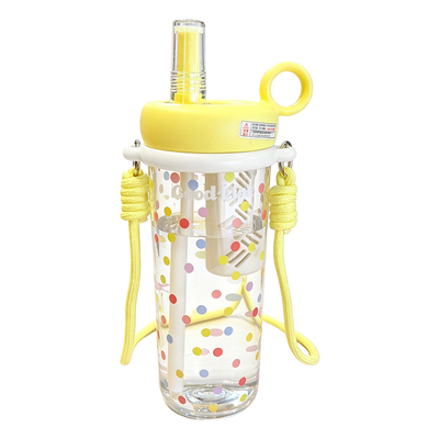 可爱大容量茶水分离吸管杯800ml