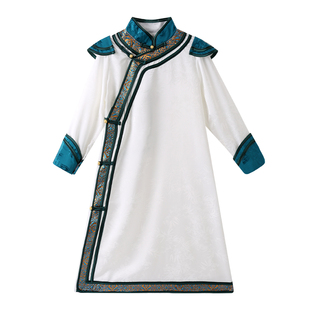 新款儿童蒙古族服装蒙族长袍少数民族服饰女童舞蹈演出男童旅拍服