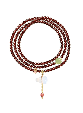 阿吉豆石榴石天然手串珠葫芦手链