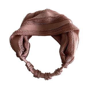 Q三环路法式优雅镂空发带实用弹力可调节条纹发箍吸汗透气舒适