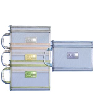 文件袋小学生学科科目分类双层大容量拉链式网纱作业试卷收纳袋A4资料拉链袋拎书袋学习袋课本补习手提袋开学