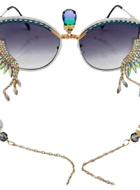 美国代购手作猫眼水晶天使之翼眼