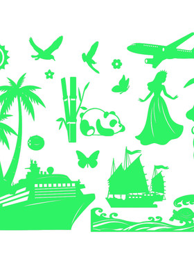 夜光卡通荧光墙贴儿童房创意装饰