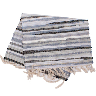 棉质布条拼接地垫吸水防滑的门垫 家用卫生间门厅厨房的蹭脚垫