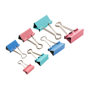 彩色长尾夹燕尾夹小铁票夹子票据夹大号试卷夹鱼尾夹凤尾夹混合装