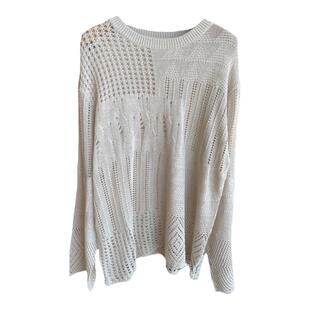 AMR UU◆一眼喜欢 时髦少女感慵懒镂空针织衫宽松显瘦上衣女秋新