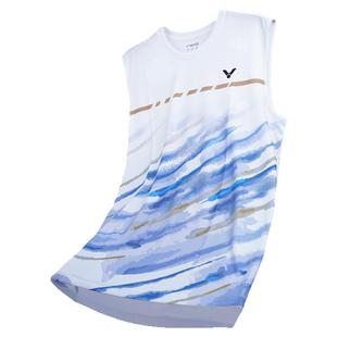 25夏victor胜利速干羽毛球服威克多无袖衣训练比赛T恤专业运动服