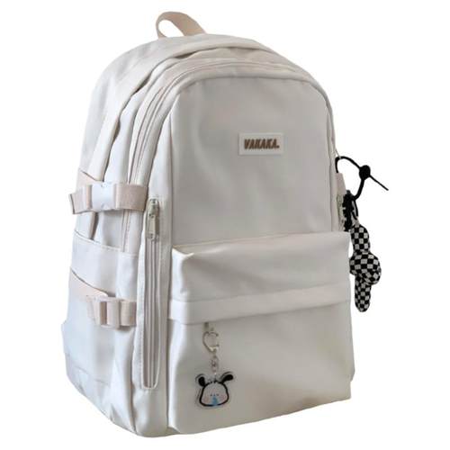 茶话会简约百搭ins双肩包女 大容量高中学生初中生书包电脑背包女