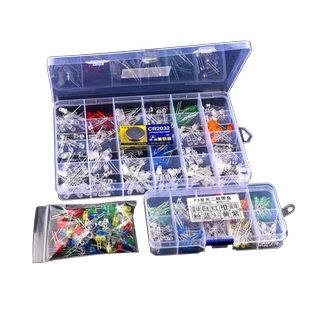 3MM/5MM发光二极管包 LED灯元件包 红绿橙黄蓝色白雾状袋装/盒装