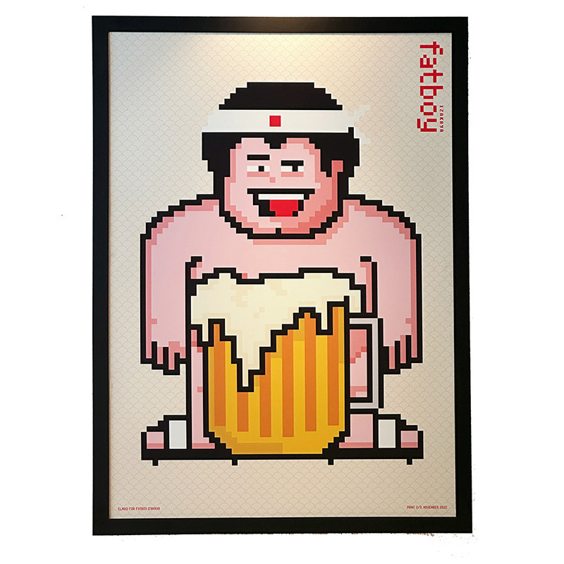 泰国fatboy日料店日式像素装饰画