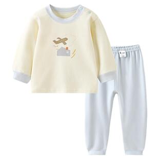 童泰宝宝秋衣套装春秋季纯棉儿童衣服男童女童秋裤无骨睡衣家居服