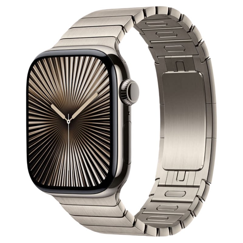 适用苹果手表iwatchs11表带applewatch ultra3/2官方原版新款S10/9/8/7不锈钢46毫米链式金属SE3男士高端腕带