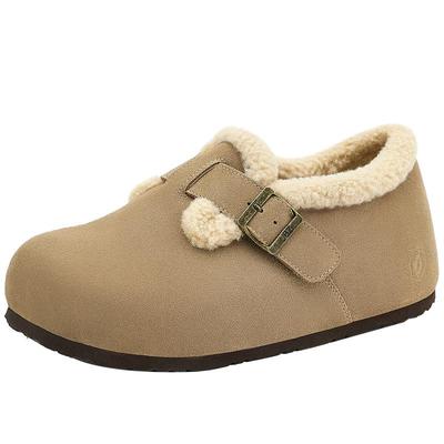 UBZ 防水厚底加绒勃肯鞋女外穿2026年冬季新款增高雪地靴毛毛棉鞋