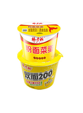 杨掌柜粉面菜蛋桶装多口味双面