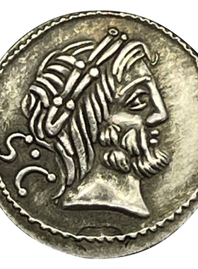 复刻古罗马神话朱庇特镀银硬币